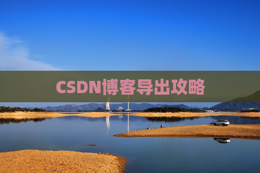 CSDN博客导出攻略